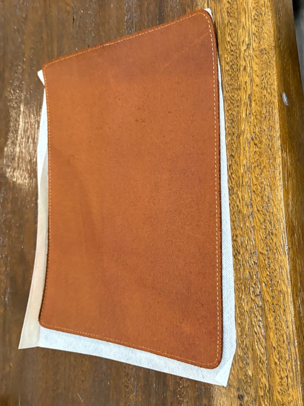Brown Leather Mouse Desk Pad Soft Back Dad Gifts Office Party NEW NIP - Picture 2 of 4